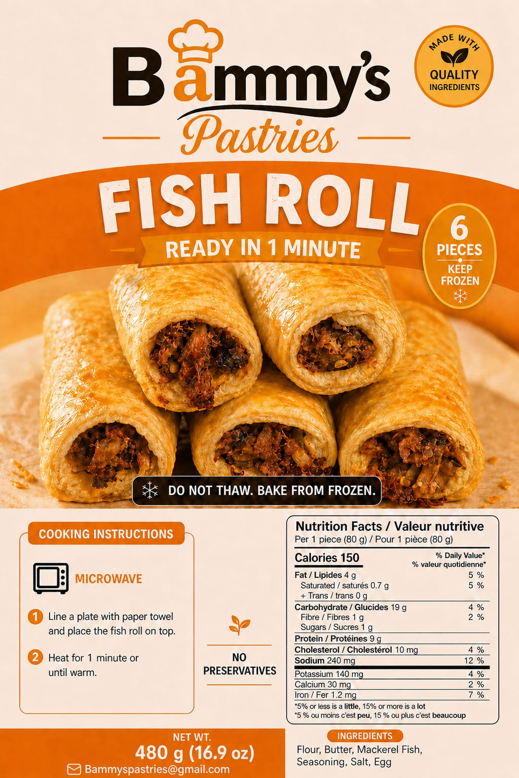 Bammy Fish Rolls