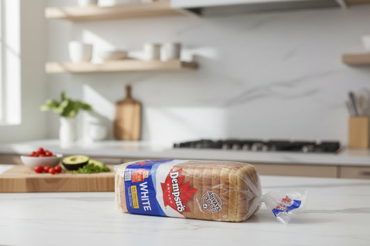 Packaged bread with Dempsey's branding in a store setting