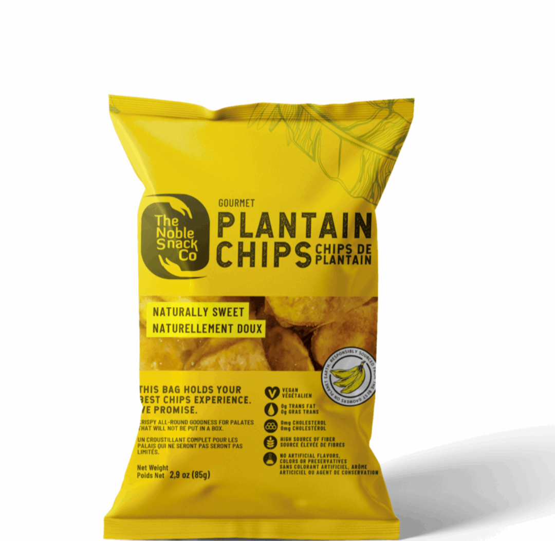 The Noble Snacks Plantain Chips Naturally Sweet